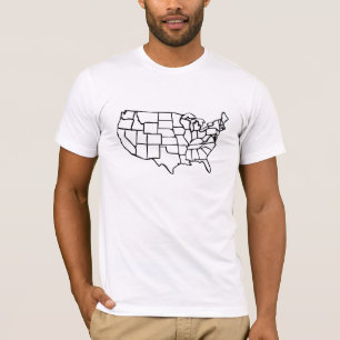 Camiseta Mapa dos E.U.