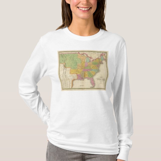 Camiseta Mapa dos Estados Unidos (Frente)