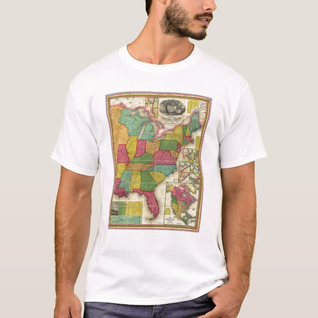 Camiseta Mapa dos Estados Unidos 2 (Frente)