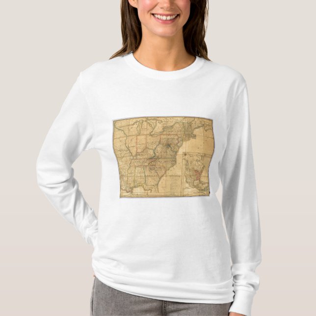 Camiseta Mapa dos Estados Unidos 4 (Frente)