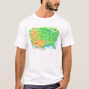 Camiseta Mapa dos EUA