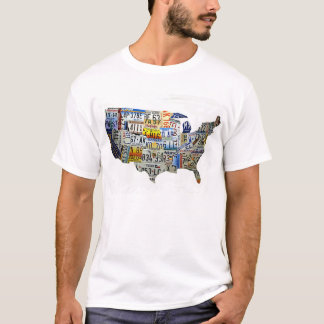 Camiseta Mapa dos EUA