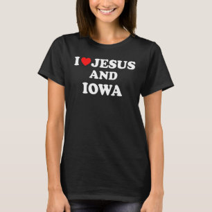 Camiseta Mapa Dos Eua Cristão Orgulhoso Eu Amo Jesus E Iowa