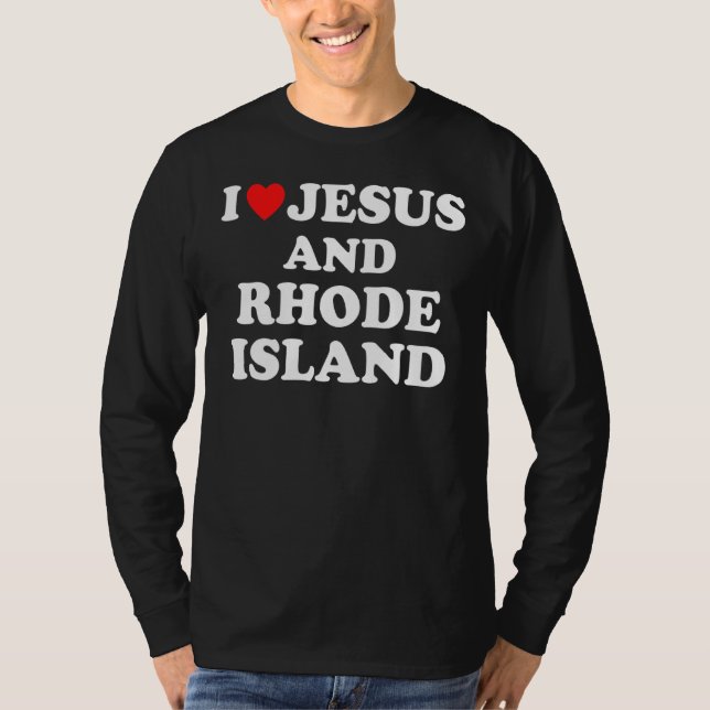 Camiseta Mapa Dos Eua Cristão Orgulhoso Eu Amo Jesus E Rhod (Frente)
