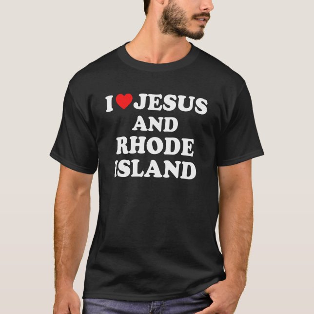 Camiseta Mapa Dos Eua Cristão Orgulhoso Eu Amo Jesus E Rhod (Frente)