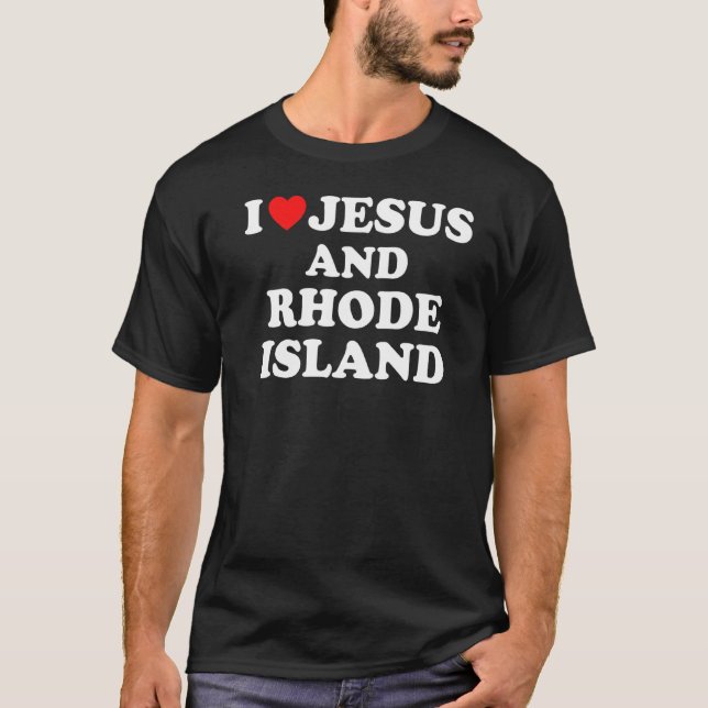 Camiseta Mapa Dos Eua Cristão Orgulhoso Eu Amo Jesus E Rhod (Frente)