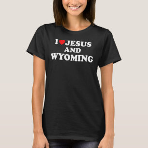 Camiseta Mapa Dos Eua Cristão Orgulhoso Eu Amo Jesus E Wyom