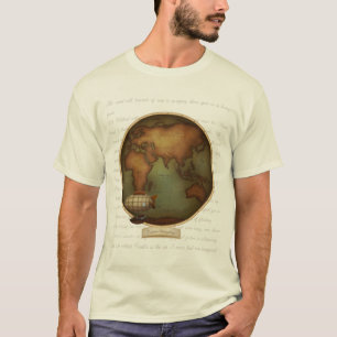 Camiseta Mapa dos Hemisférios Oriental e Ocidental 2