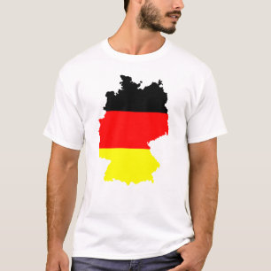 Camiseta Mapa e bandeira da Alemanha