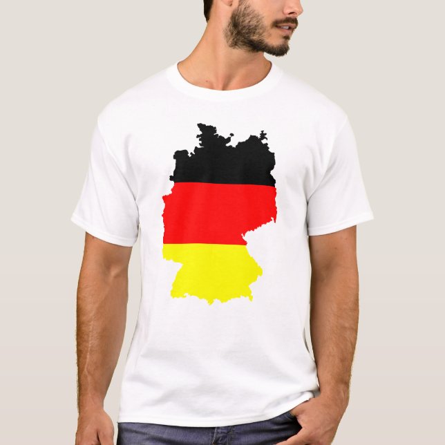 Camiseta Mapa e bandeira da Alemanha (Frente)