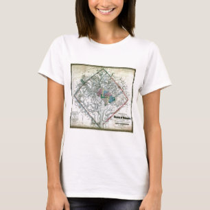 Camiseta Mapa e bandeira do Washington DC