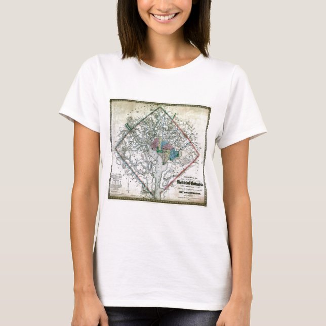 Camiseta Mapa e bandeira do Washington DC (Frente)
