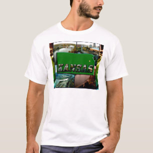 Camiseta Mapa e fotos de Kansas