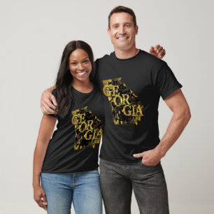 Camiseta Mapa e Texto da Geórgia