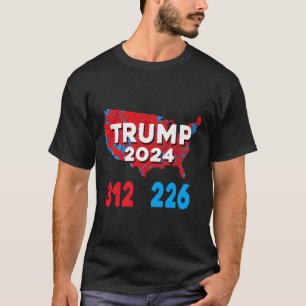 Camiseta Mapa Eleitoral 2024 Trump 312 Eleições Vermelhas 2