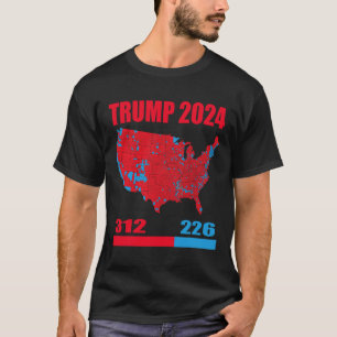 Camiseta Mapa Eleitoral 2024 Trump 312 Red 2024 Res Eleitor