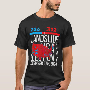 Camiseta Mapa Eleitoral 2024 Votação Final 312 Trump Landsl