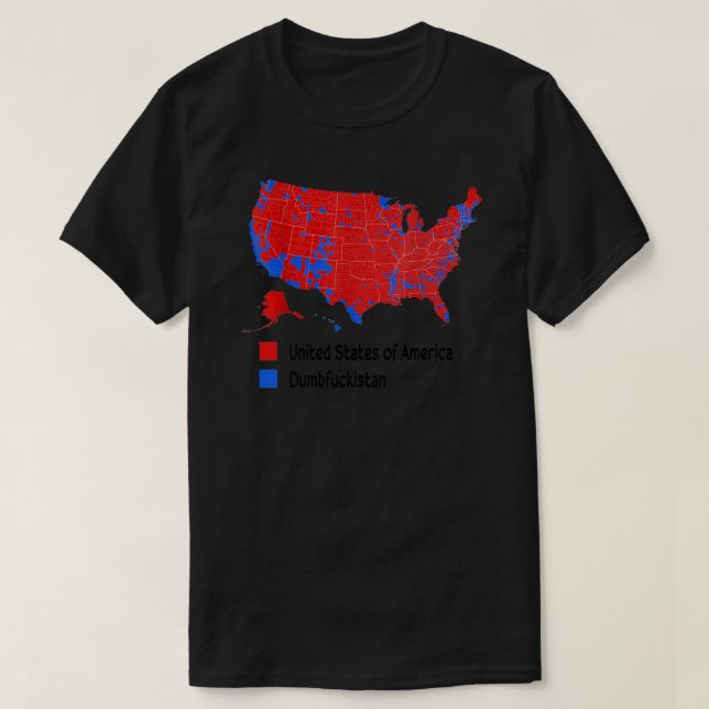 Camiseta Mapa eleitoral dos Estados Unidos da América (Frente do Design)