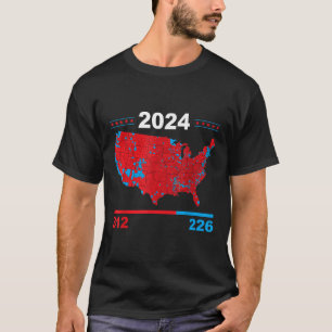 Camiseta Mapa Eleitoral Trump 312 Red 2024 Resultados Eleit