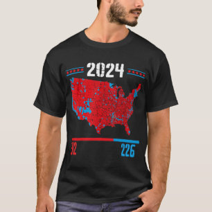 Camiseta Mapa Eleitoral Trump 312 Red 2024 Resultados Eleit