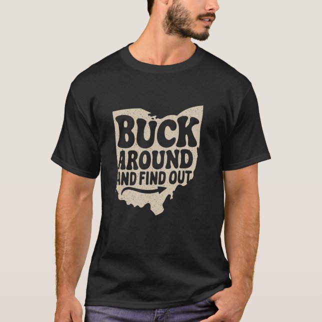 Camiseta Mapa engraçado de Ohio para se meter em confusão e (Frente)