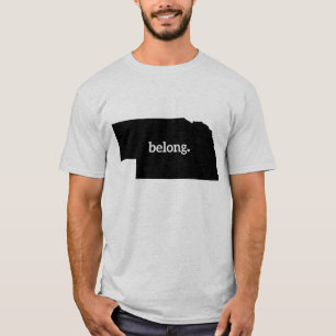 Camiseta Mapa Estatal de Nebraska Belong