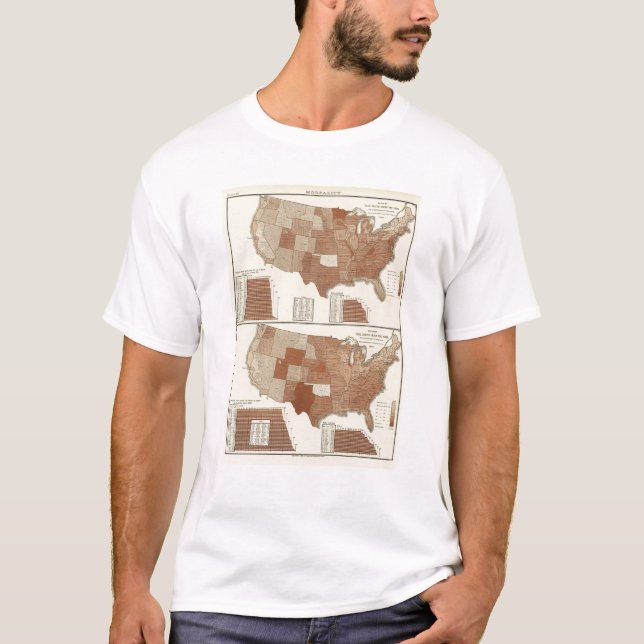 Camiseta Mapa estatístico das mortes (Frente)