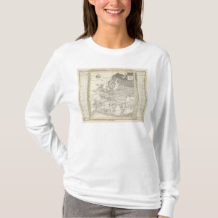 Camiseta Mapa estatístico geográfico botânico de Europa