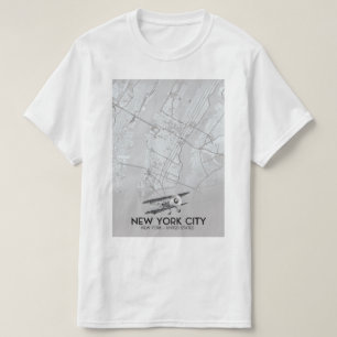 Camiseta Mapa estilo vintage da cidade de Nova York