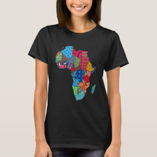 Camiseta Mapa Étnico Do Orgulho Africano Em Tecidos