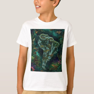 Camiseta Mapa Fantástico da Vida Selvagem da Selva da Améri