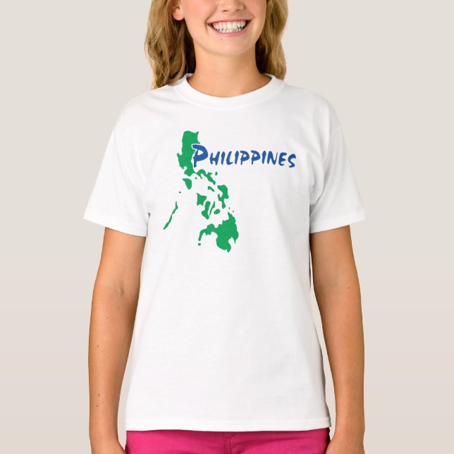 Camiseta Mapa filipino das Filipinas em (Frente)