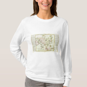 Camiseta Mapa físico de Ásia