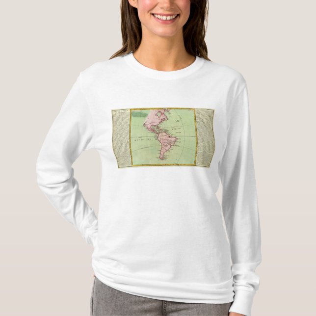 Camiseta Mapa físico dos Americas (Frente)