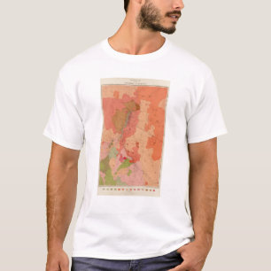 Camiseta Mapa Geological do distrito de Washoe