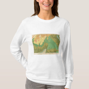 Camiseta Mapa geológico dos terraços Mesozoic