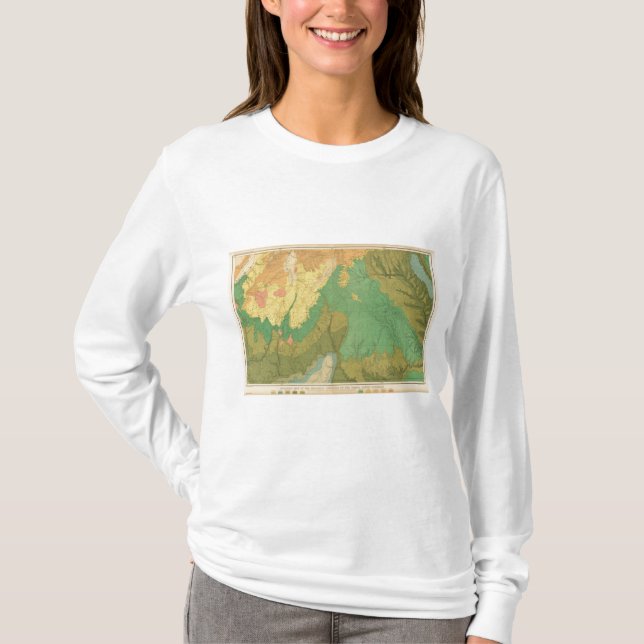 Camiseta Mapa geológico dos terraços Mesozoic (Frente)