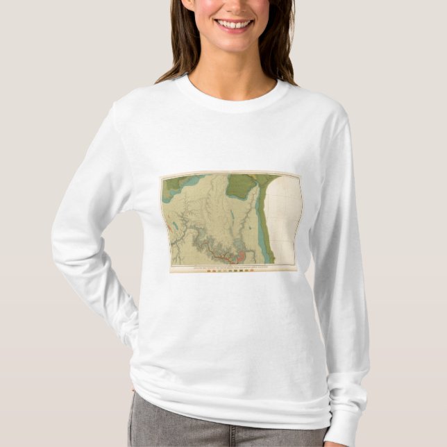 Camiseta Mapa geológico que mostra o Kanab (Frente)