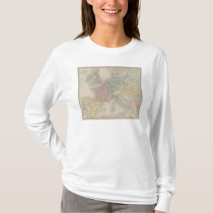 Camiseta Mapa geral de estradas de ferro européias