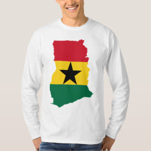 Camiseta Mapa GH da bandeira de Ghana