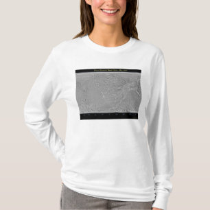 Camiseta Mapa global da lua Dione de Saturn