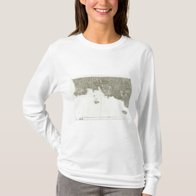 Camiseta Mapa gravado de France 2 (Frente)