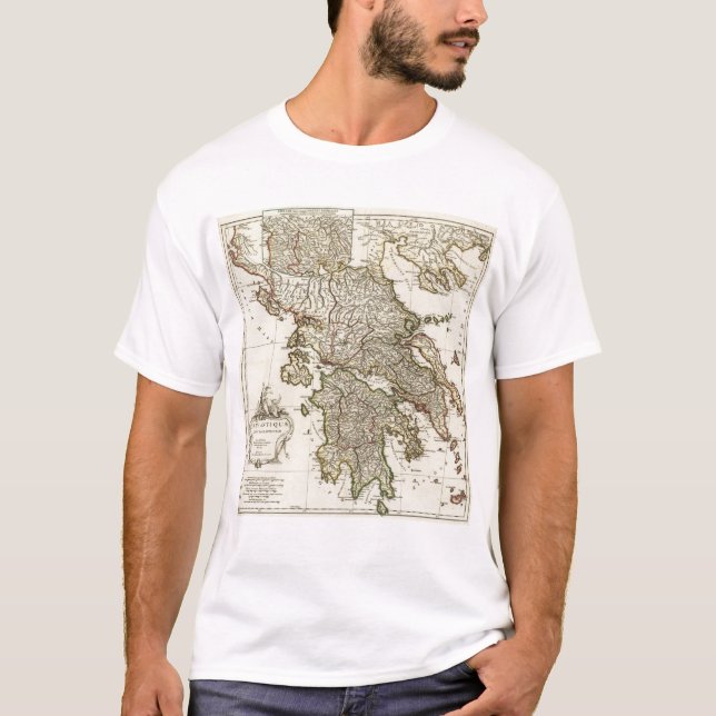 Camiseta Mapa grego antigo (Frente)