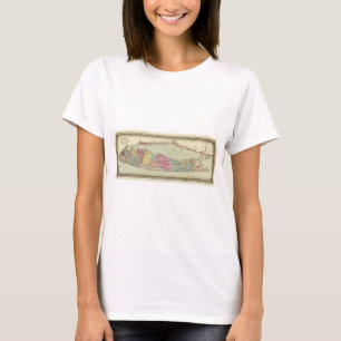 Camiseta Mapa histórico dos viajantes 1855-1857 de Long