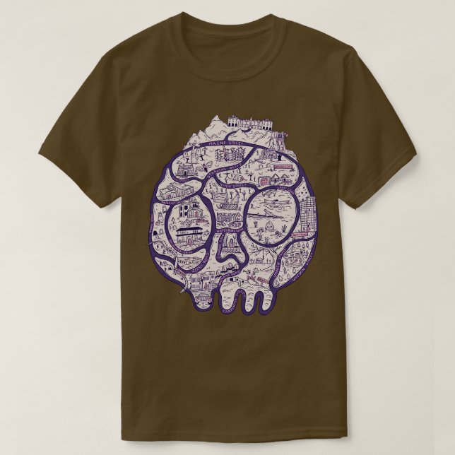 Camiseta Mapa horroroso (Frente do Design)