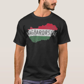 Camiseta Mapa húngaro e bandeira Souvenir aflitos