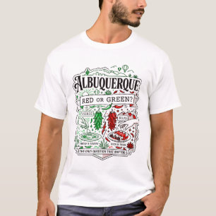Camiseta Mapa Ilustrado da Culinária de Albuquerque Novo Mé