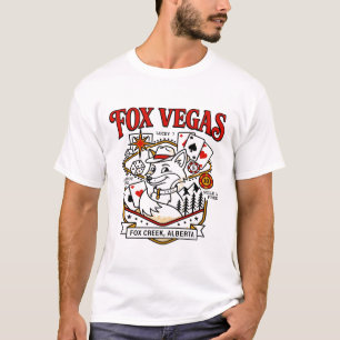 Camiseta Mapa Ilustrado de Fox Creek Alberta Canadá