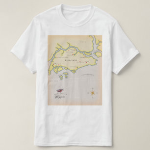 Camiseta Mapa ilustrado de Singapura