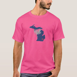 Camiseta Mapa Inferno do MI de Michigan